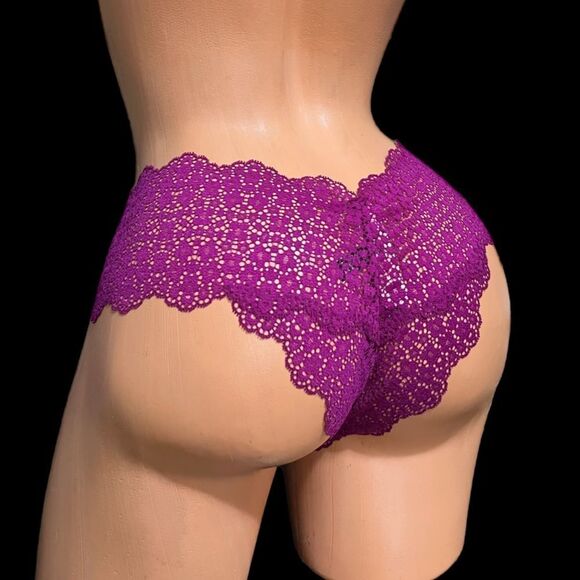 Victorias Secret Very Sexy Floral Lace Cheeky Panty Magenta Large - Picture 1 of 6